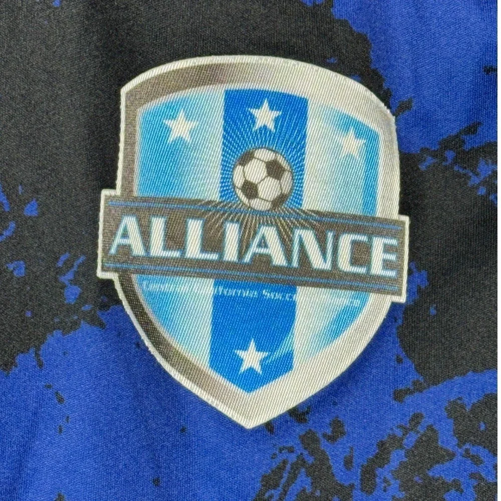 Adidas Alliance Soccer Jersey - Black and Blue / Size Large / Sku0081‎